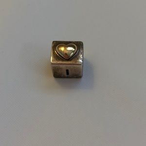 Pandora “I Love You” 14K Gold and Silver Charm